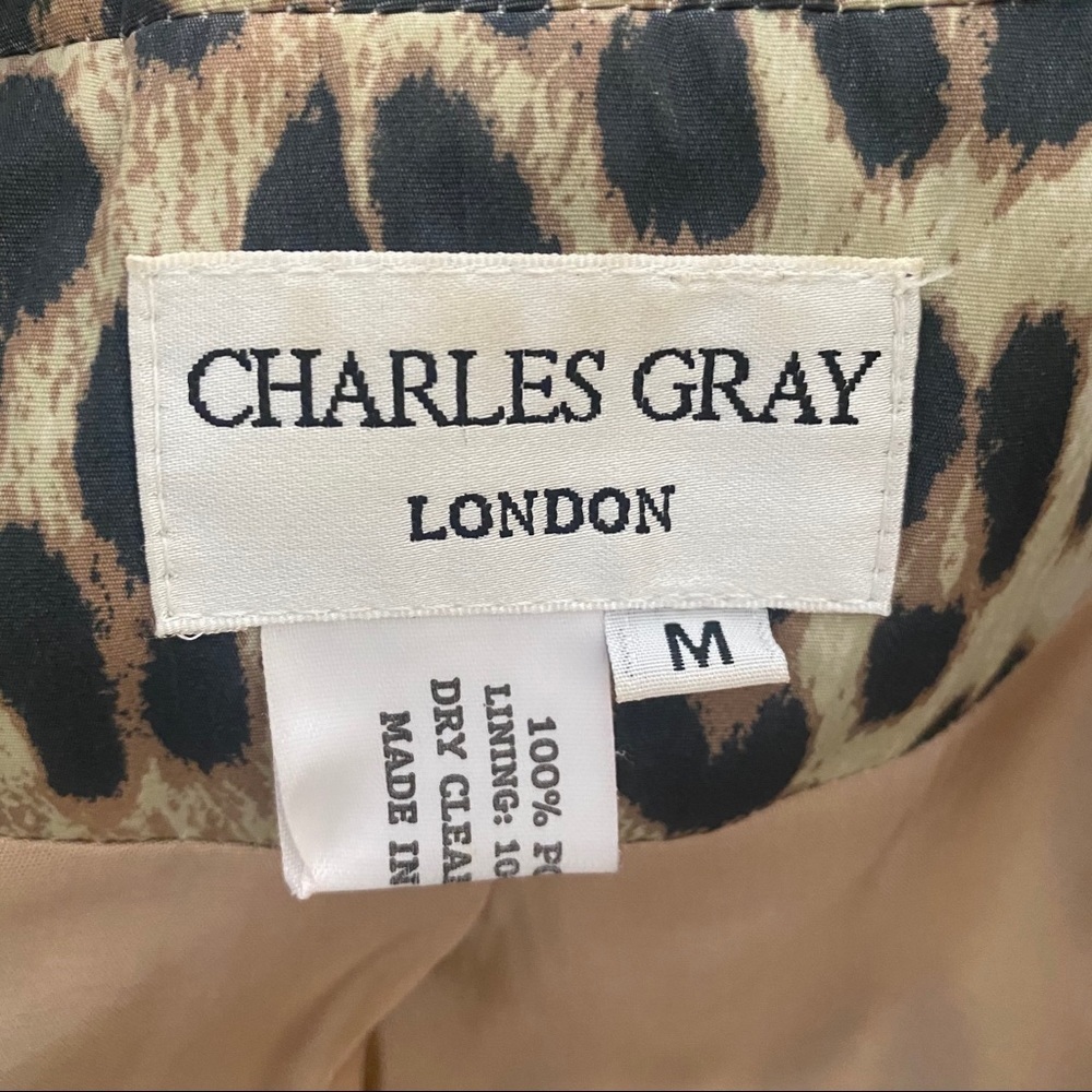 CHARLES GRAY LONDON LEOPARD PRINT BLAZER MEDIUM - Picture 6 of 7